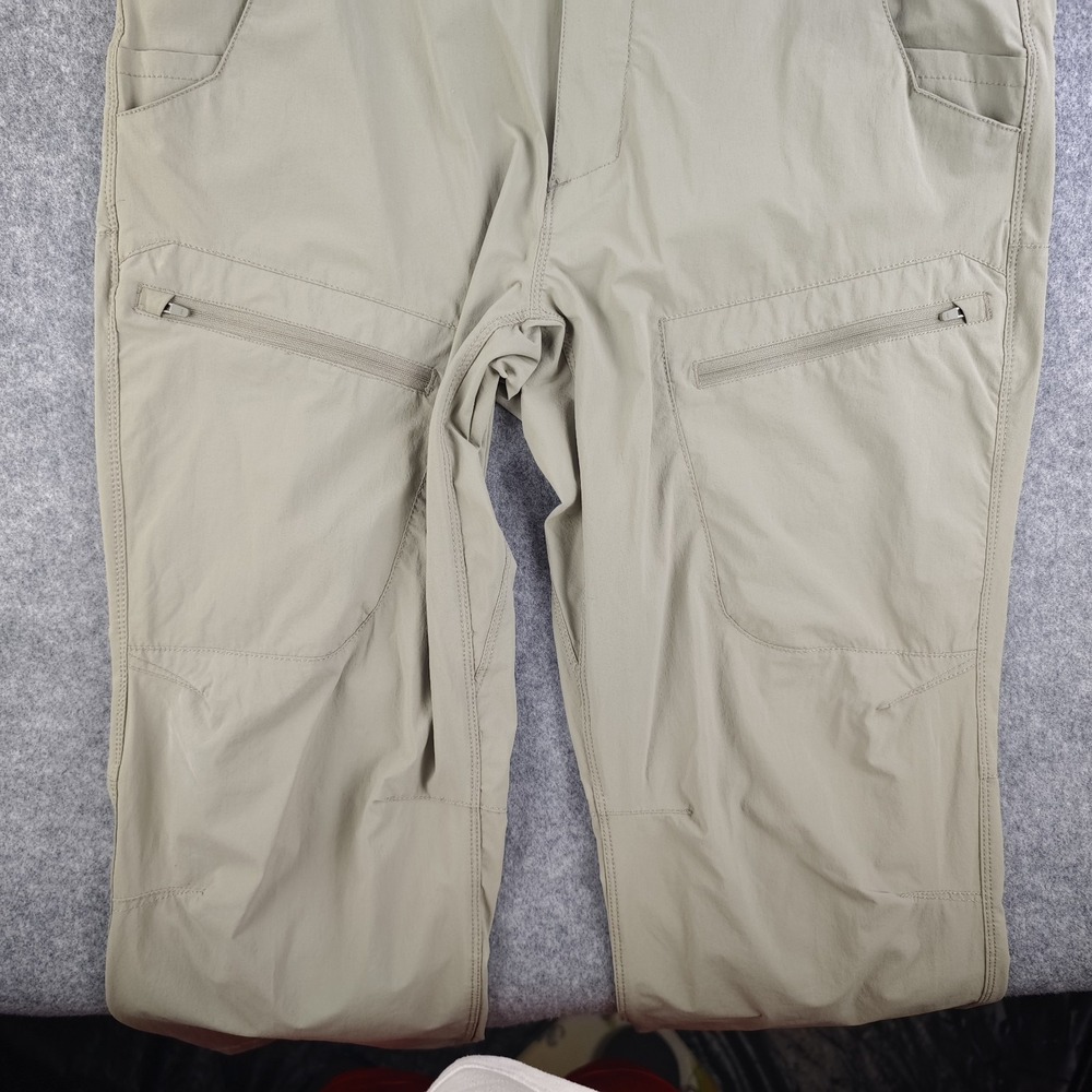 Alaskan Hardgear Pants Mens 34x30 Nylon Stretch Beige Belted 26" Inseam Hiking - Picture 2 of 12